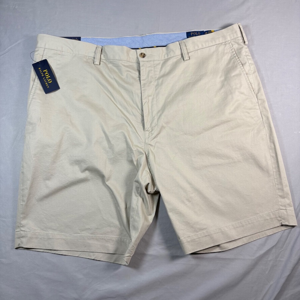 Polo Ralph Lauren Stretch Classic Fit 9" Chino Shorts Mens 44 Tan Khaki NWT